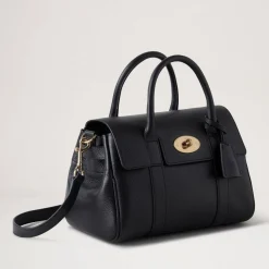 Mulberry Bayswater Satchel Black Small Classic Grain