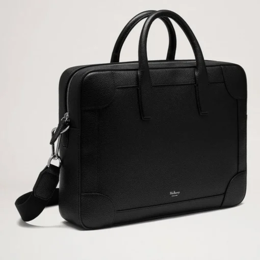 Mulberry Belgrave Single Document Holder Small Classic Grain Black