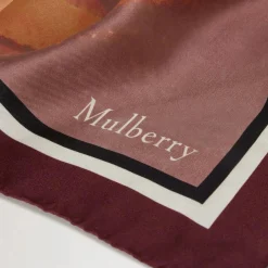 Mulberry Butterfly Wings square Scarf - Black Cherry