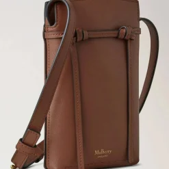 Mulberry Clovelly Phone Pouch Micro Classic Grain Oak