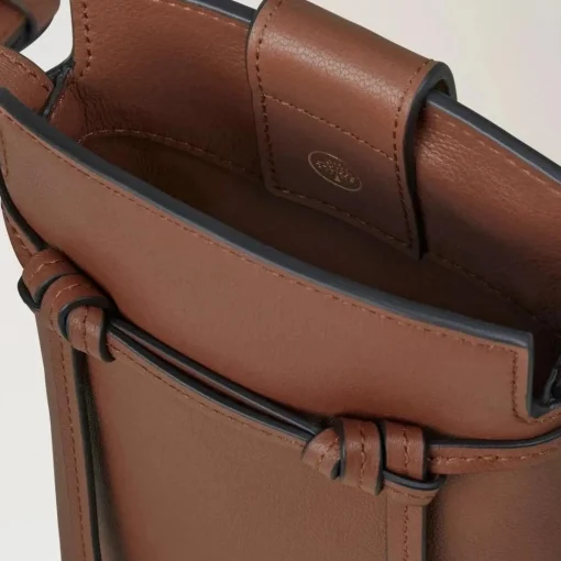 Mulberry Clovelly Phone Pouch Micro Classic Grain Oak