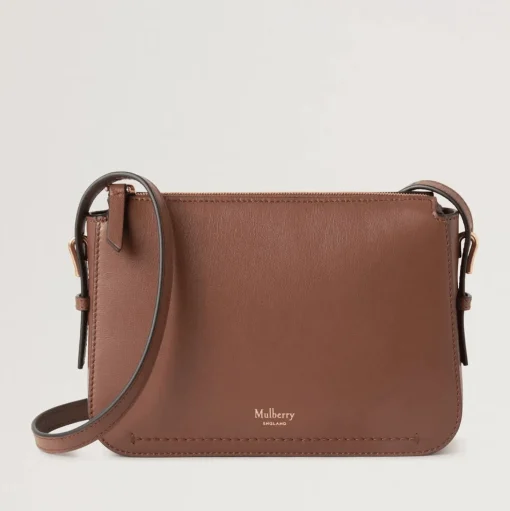 Mulberry Clovelly Pouch Micro Classic Grain Bright Oak