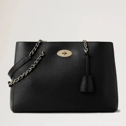 Mulberry Lily Chain Tote Small Classic Grain Black