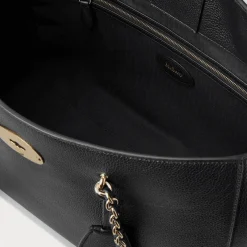 Mulberry Lily Chain Tote Small Classic Grain Black