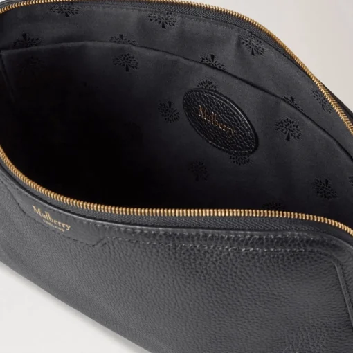 Mulberry Medium Cosmetic Pouch Small Classic Grain Black