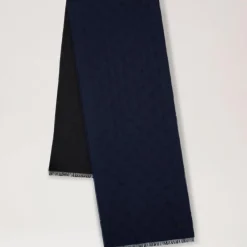 Mulberry Mens Scarf Tree Jacquard Midnight