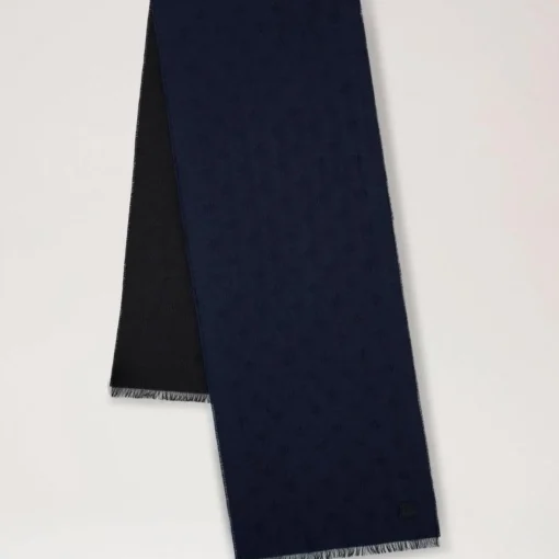 Mulberry Mens Scarf Tree Jacquard Midnight