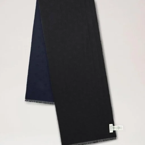Mulberry Mens Scarf Tree Jacquard Midnight