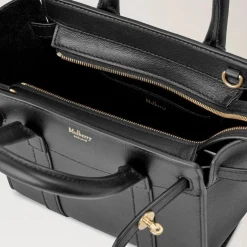 Mulberry Micro Zipped Bayswater Small Classic Grain Black