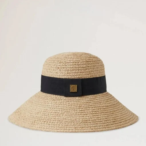 Mulberry Raffia Sun Hat Wide Brim