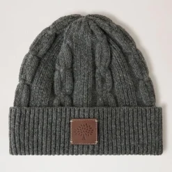 Mulberry Softie Chain Cable Beanie Charcoal