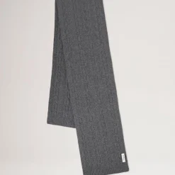 Mulberry Softie Chain Cable Knit Scarf Charcoal