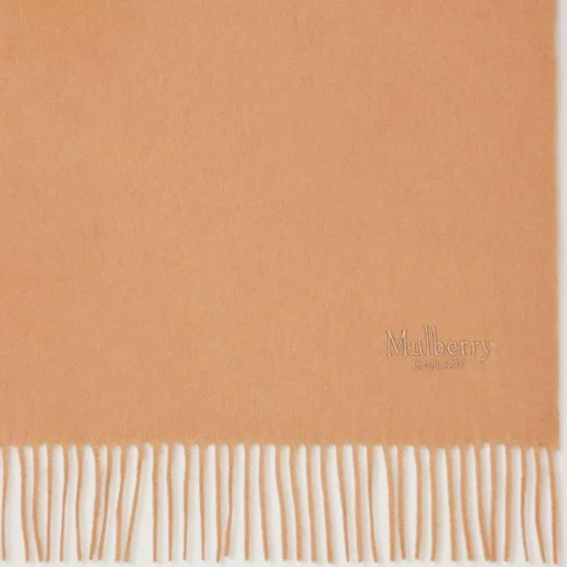 Mulberry Solid Merino Wool Scarf Camel