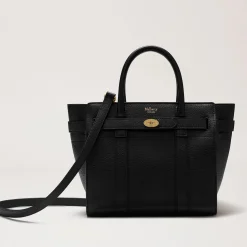 Mulberry Taske - Mini Zipped Bayswater Small Classic Grain Black