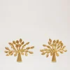 Mulberry Tree Earrings Brass