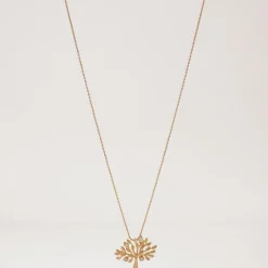Mulberry Tree Necklace Brass