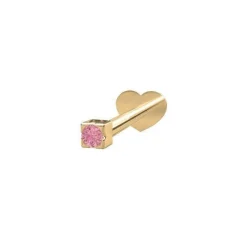 Nordahl 14kt Guld Piercing Pink Topaz