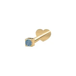 Nordahl 14kt Guld Piercing London Blue Topaz