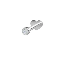 Nordahl Sølv Piercing m. 1 Zirkonia