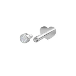 Nordahl Sølv Piercing m. 1 Zirkonia