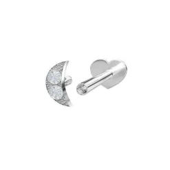 Nordahl Sølv Piercing Måne