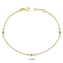 Nuran Champagne Armbånd Med Diamanter
