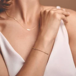 Nuran Champagne Armbånd Med Diamanter