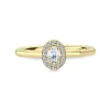 Nuran Champagne Ring I Guld Med Diamater