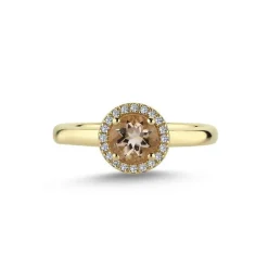 Nuran 14kt Grace Ring Med Morganit Og Brillanter