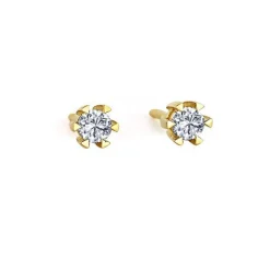 Nuran 14kt Star Ørestikker 2x0.03ct W.Si
