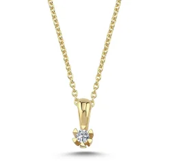 Nuran 14kt Star Vedhæng 0.05ct W.Si