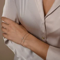 Nuran Stella 14kt Guld Armbånd m. Stor Diamant Stjerne 0.23ct W.Si