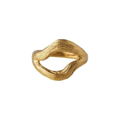 Pernille Corydon Flowing Dreams Ring I Forgyldt Sølv