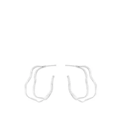 Pernille Corydon Small Double Wave Hoops - E-458-S