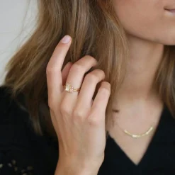 Ro Copenhagen 18kt Nord Mini Ring - Pink Turmalin