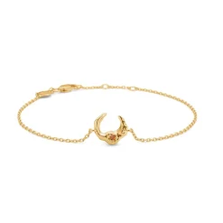 Studio Z Lunar Forgyldt Armbånd m. Orange Zirkonia