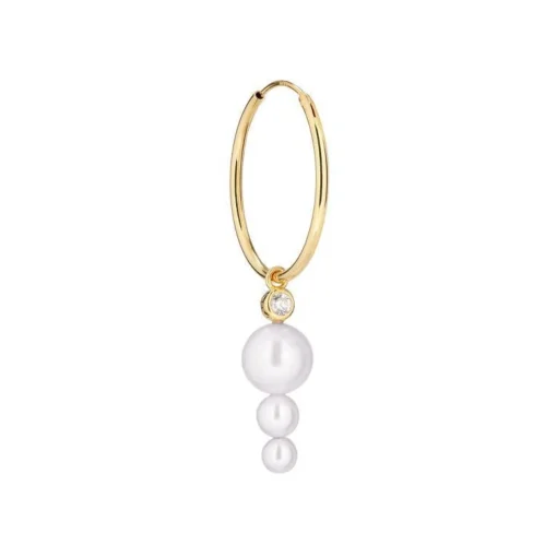 The Earring Shop Toujours Hoop Med Perler - SS2112