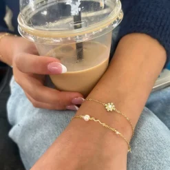 Wioga Grace Forgyldt Armbånd Med Perler