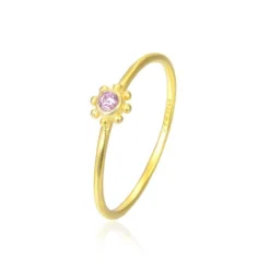 Wioga Pink Small Sun Ring R-4004-GP